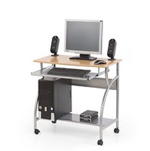 Kancelářský stůl: HALMAR B-6 HALMAR - drevo: MDF buk, HALMAR - sklo/kov: siva