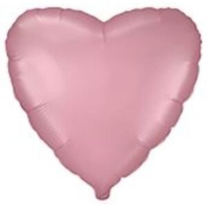 Balón foliový 45 cm Srdce PASTELOVÉ RŮŽOVÉ - FLEXMETAL