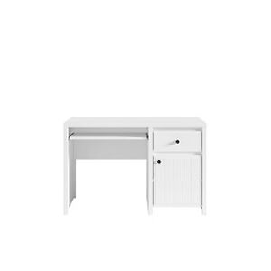 BRW Kancelářský stůl: KARET - BIU1D1S / 120_A Farba: biela/biela matná