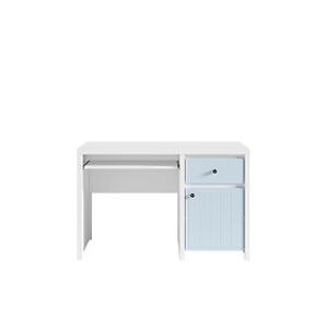 BRW Kancelářský stůl: KARET - BIU1D1S / 120_A Farba: biela/pacific