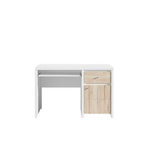 BRW Kancelářský stůl: KARET - BIU1D1S / 120_B Farba: biela/sivá mali
