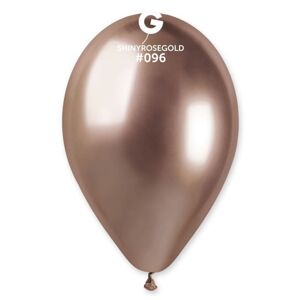 Balónek chromovaný 1 KS lesklý růžovo zlatý (ROSEGOLD) 33 cm - SMART