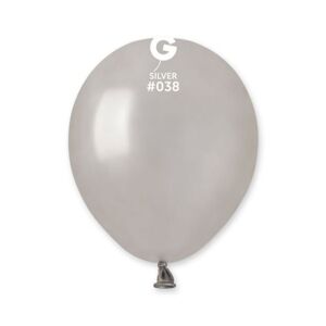 Balónek latexový MINI - 13 cm – Metalický stříbrný, 1 KS - SMART
