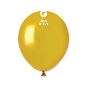 Balónek latexový MINI - 13 cm – Metalický zlatý, 1 KS - SMART