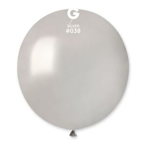 Balónek latexový 48 cm – Metalický stříbrný, 1 KS - SMART