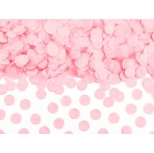 Konfety papírové kolečka, světle růžové 15g - PartyDeco