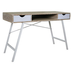 Kancelářský stůl: SIGNAL B-140 SIGNAL - stoly: MDF dub somoma/biela/hliník
