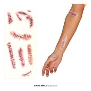 Tetování - krvavé jizvy - HALLOWEEN - sada 8 ks - GUIRCA