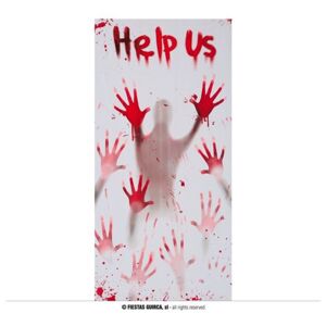 Dekorace na dveře - krvavé stopy - Halloween 76X152 cm - GUIRCA