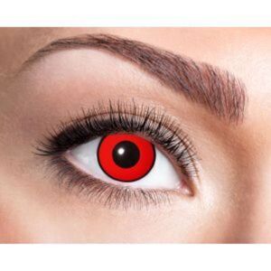 Kontaktní čočky - červené s černým proužkem - Halloween - GUIRCA