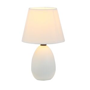 Tempo Kondela Keramická stolní lampa, bílá, QENNY TYP 12 AT09350