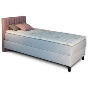 New Design Čalouněná postel NOVO s krátkým čelem, Levá varianta + topper Rozmer.: 80 x 200 cm
