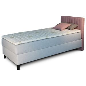 New Design Čalouněná postel NOVO s krátkým čelem, Pravá varianta + topper Rozmer.: 80 x 200 cm