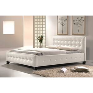 Čalouněná postel: SIGNAL BARCELONA s roštem SIGNAL - spálňový nábytok: ekokoža - béžová