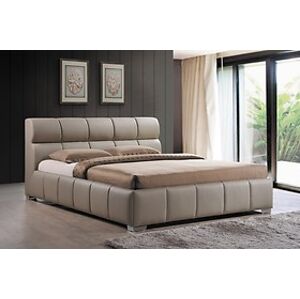 Čalouněná postel: SIGNAL Bolonia s roštem SIGNAL - spálňový nábytok: ekokoža - cappuccino