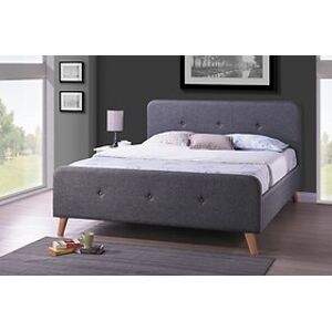 Čalouněná postel: SIGNAL MALMO 160 s roštem SIGNAL - spálňový nábytok: tkanina- sivá