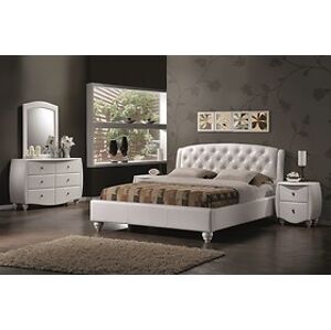 Čalouněná postel: SIGNAL POTENZA s roštem SIGNAL - spálňový nábytok: ekokoža - biela