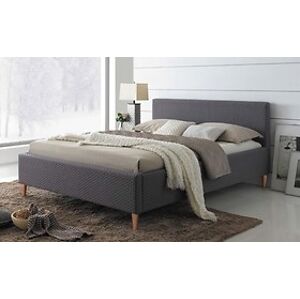 Čalouněná postel: SIGNAL Seul s roštem SIGNAL - spálňový nábytok: tkanina - sivá, tap. 24