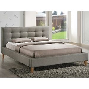 Čalouněná postel: SIGNAL TEXAS s roštem SIGNAL - spálňový nábytok: tkanina- sivá