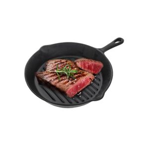 Pánev grilovací litinová na steaky se žebrováným dnem - pr. 24 cm - ORION domácí potřeby