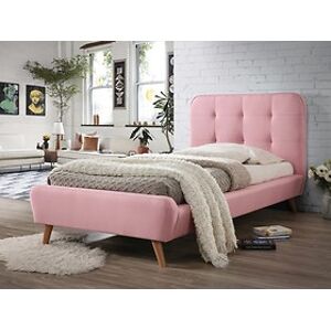 Čalouněná postel: SIGNAL TIFFANY 90x200 SIGNAL - spálňový nábytok: tkanina - ružová, tap. 58