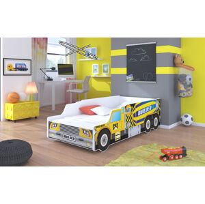 ArtAdrk Dětská auto postel BUILDER Provedení: 80 x 160 cm