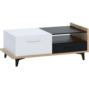 WIP Konferenční stolek BOX-03 Barva: dub sonoma světlá / bílá / černá