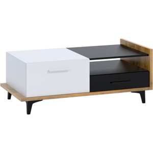 WIP Konferenční stolek BOX-03 Barva: dub burgun / bílá / černá