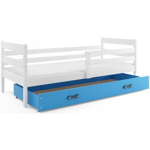 BMS Dětská jednolůžková postel ERYK | bílá Barva: bílá / modrá, Rozměr: 190 x 80 cm