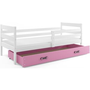 BMS Dětská jednolůžková postel ERYK | bílá Barva: bílá / růžová, Rozměr: 190 x 80 cm