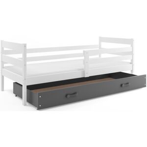 BMS Dětská jednolůžková postel ERYK | bílá Barva: bílá / šedá, Rozměr: 190 x 80 cm