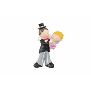 Ženich si nese nevěstu - svatební figurky na dort - Modecor