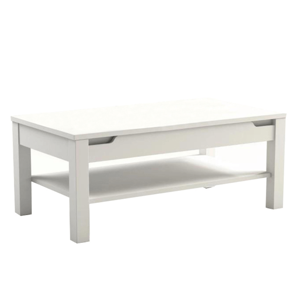 Tempo Kondela Konferenční stolek, bílá / bílá s extra vysokým leskem, ADONIS AS 96