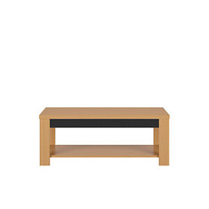 BRW Konferenční stolek: Arosa - LAW / 130 Farba: dub baltic/dub prírodný/čierny lesk