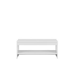 BRW Konferenční stolek: FLAMES - LAW / 110 Farba: biely lesk