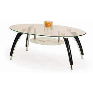 Konferenční stolek: HALMAR ADA wenge HALMAR - sklo/kov: sklo/ chrómová oceľ/ drevo wenge