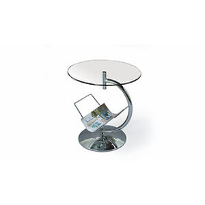 Konferenční stolek: HALMAR ALMA HALMAR - sklo/kov: chrom - sklo bezfarebne