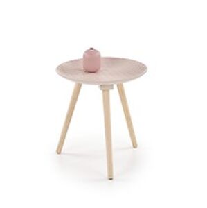 Konferenční stolek: HALMAR BINGO HALMAR - drevo: MDF lakovaná/ drevo borovica - svetloružová
