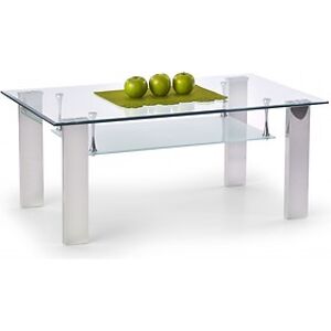 Konferenční stolek: HALMAR BRISA H HALMAR - sklo/kov: nerez - sklo bezfarebné