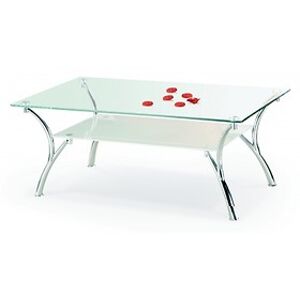 Konferenční stolek: HALMAR CARMEN HALMAR - sklo/kov: chrom - sklo bezfarebne