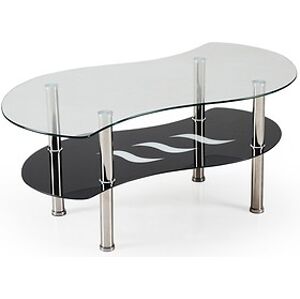 Konferenční stolek: HALMAR CATANIA HALMAR - sklo/kov: nerez - sklo bezfarebné
