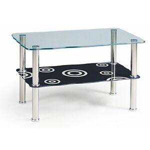 Konferenční stolek: HALMAR halí HALMAR - sklo/kov: nerez - sklo bezfarebné