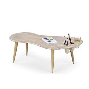 Konferenční stolek: HALMAR JAMAICA HALMAR - drevo: Drevo kaučuk - biela prírodná