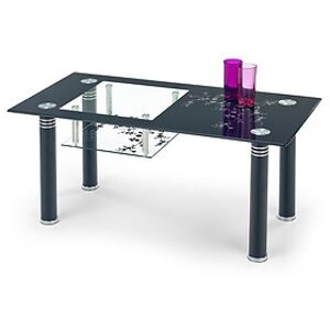 Konferenční stolek: HALMAR MONROE HALMAR - sklo/kov: sklo čierne