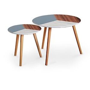 Konferenční stolek: HALMAR MULTI (sada 2 ks) HALMAR - drevo: MDF laminovaná/ kaučukové drevo