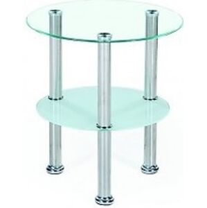 Konferenční stolek: HALMAR SARDINIA HALMAR - sklo/kov: nerez-bezfarebné sklo