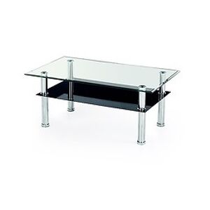 Konferenční stolek: HALMAR YOLANDA PROSTOKAT HALMAR - sklo/kov: nerez/ sklo bezfarebné čierne
