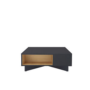 BRW Konferenční stolek: Móda - LAW / 3/8 Farba: čierny antracit/dub poľský