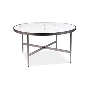 Konferenční stolek: SIGNAL DOLORES B SIGNAL - stoly: biely mramor/ sivá