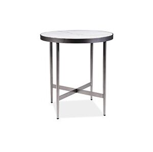 Konferenční stolek: SIGNAL DOLORES C SIGNAL - stoly: biely mramor/ sivá